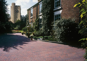 Freshly cleaned driveway