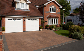 Driveway outside a new build